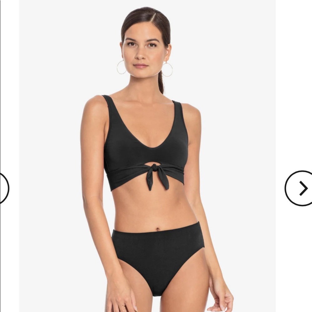 Robin Piccone Ava Knot Tie Bikini Top Small